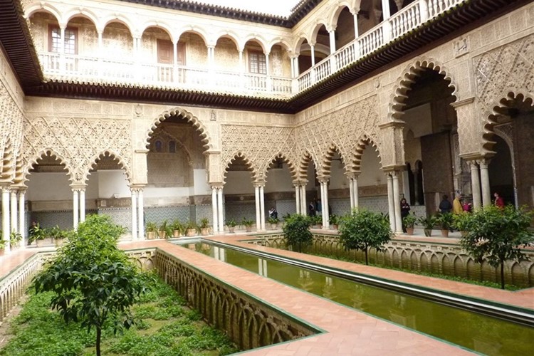 Andalusie -  Sevilla - Alcazár - Patio de las Doncellas