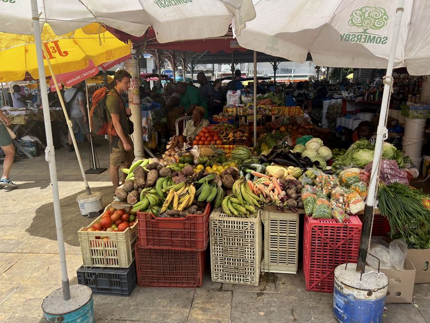 Guadeloupe - tržnice v Point-a-pitre