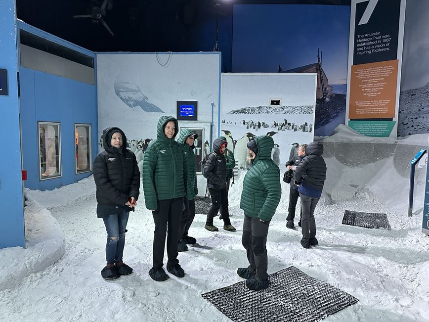 Antarktické museum - simulátor arktická bouře